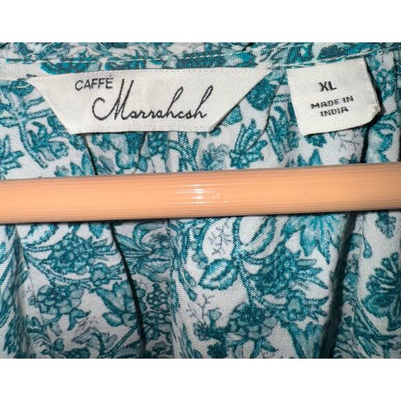 Cafe Marrakech Peasant Top Women’s XL Floral Boho Cottagecore Prairie Relaxed - Picture 6 of 7